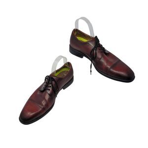 Florsheim Mens‎ Oxblood Burgundy Leather Cap Toe Oxford Shoes 10 Professional